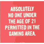Vector illustration of age limit sign for gaming area